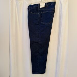 Lands' End Men's Classic Blue Jeans with Plaid Lining